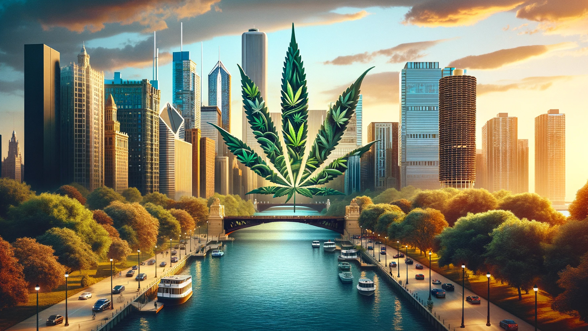 Illinois' Vibrant Cannabis Culture Blended with Iconic Chicago Landmarks